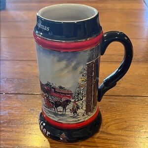 Vintage Budweiser 1992 Collector’s Series “A Perfect Christmas” Clydesdale Stein